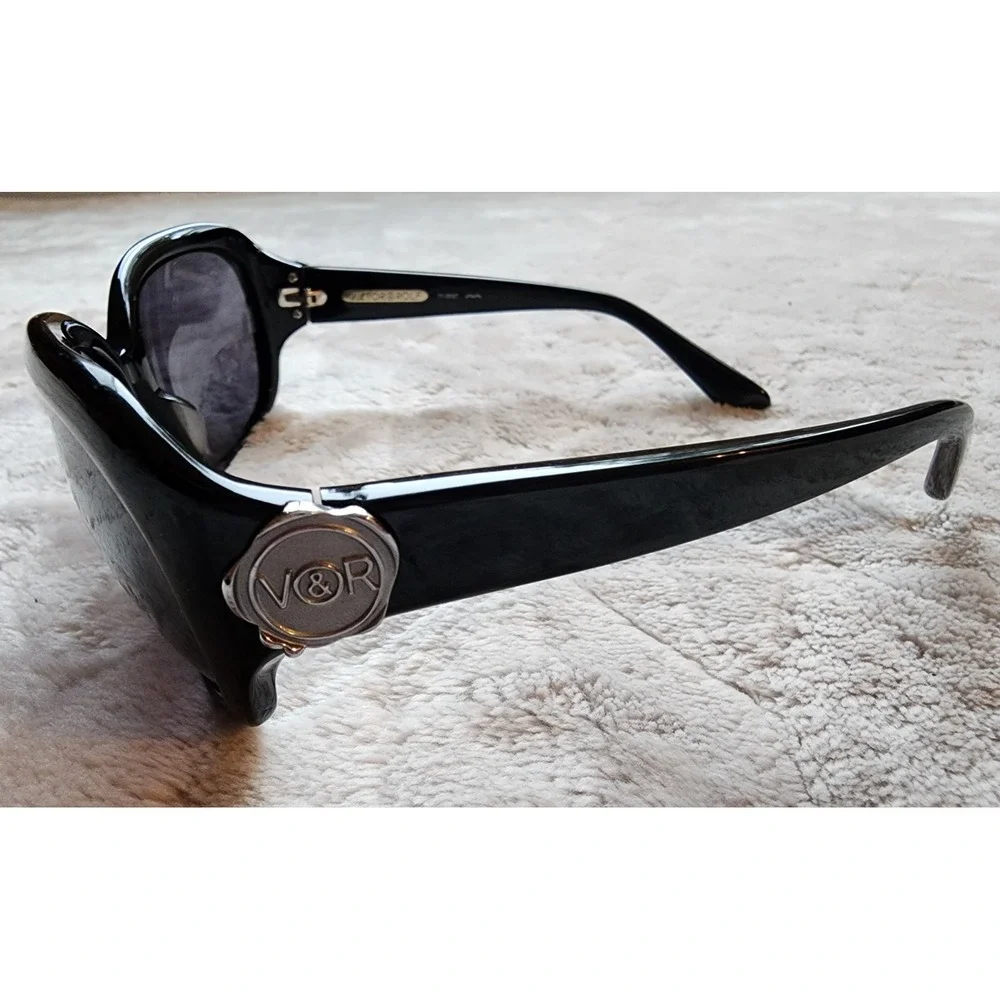 Viktor & Rolf Black Square Luxury Sunglasses Womens 71-0027 Made in Italy